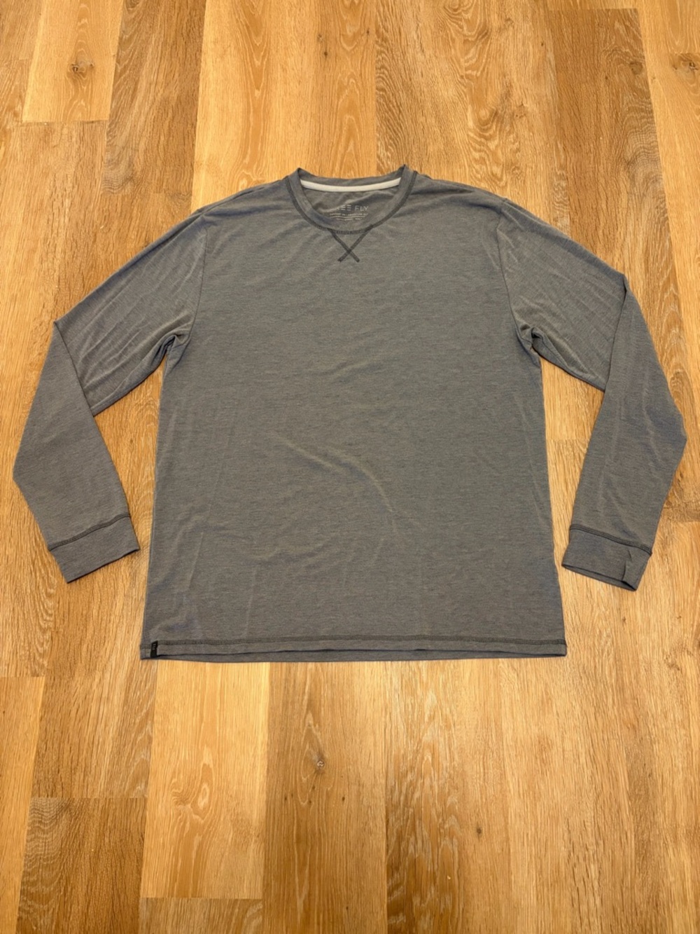 FreeFly Men's Long Sleeve Crewneck Shirt Gray XL Performance Bamboo Breathable